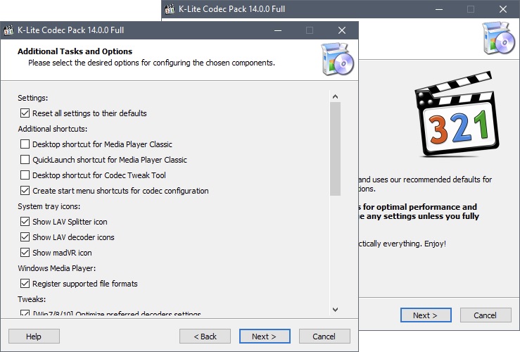 скачать и установить K-LITE CODEC PACK на компьютер